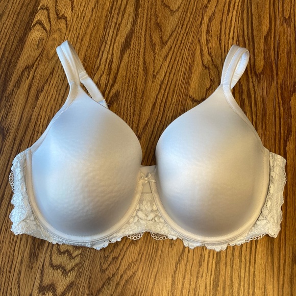 40D, Talbots Full Coverage T-Shirt Bra in White/Nude - Picture 1 of 8
